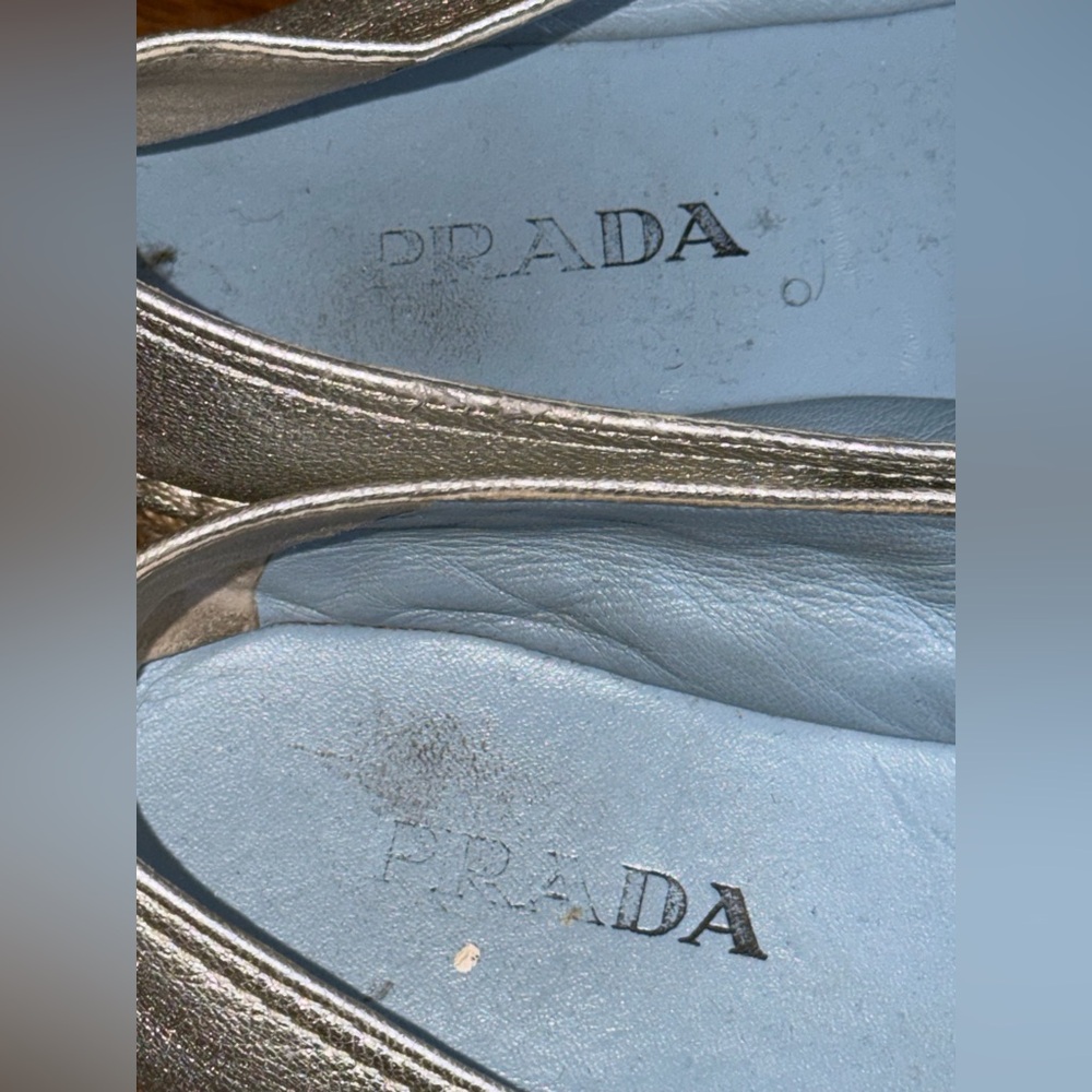 Prada Metallic Silver Espadrilles - Picture 6 of 12
